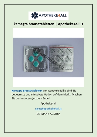 kamagra brausetabletten Apotheke4all.is