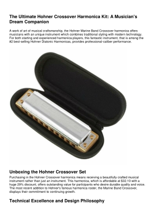 The Ultimate Hohner Crossover Harmonica Kit_ A Musician's Dream Companion(2)