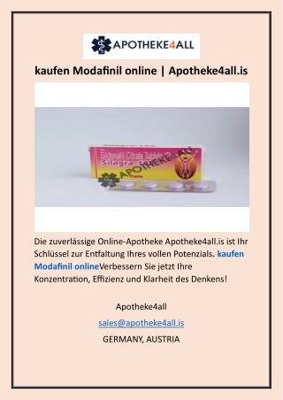 kaufen Modafinil onlinekaufen Modafinil online Apotheke4all.is