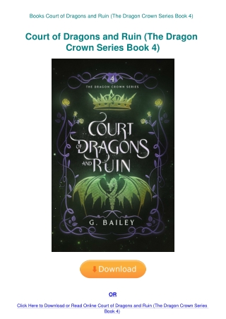 Books Court of Dragons and Ruin (The Dragon Crown Series Book 4)