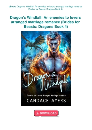 eBooks Dragon's Windfall An enemies to lovers arranged marriage romance (Brides for Beasts Dragons