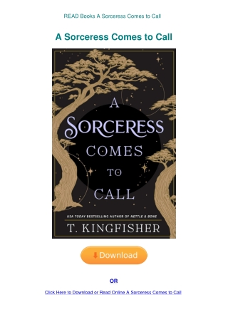READ Books A Sorceress Comes to Call