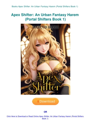 Books Apex Shifter An Urban Fantasy Harem (Portal Shifters Book 1)