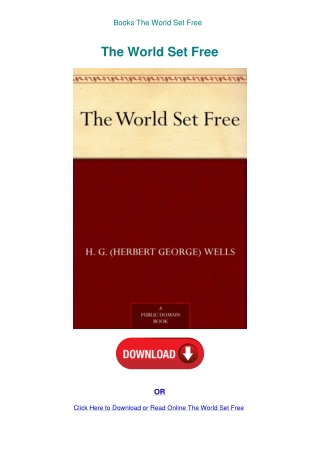 Books The World Set Free