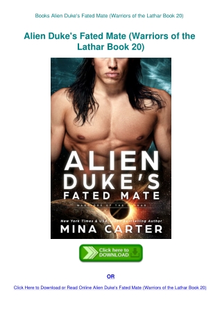 Books Alien Duke's Fated Mate (Warriors of the Lathar Book 20)