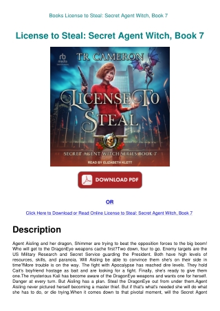 Books License to Steal Secret Agent Witch  Book 7