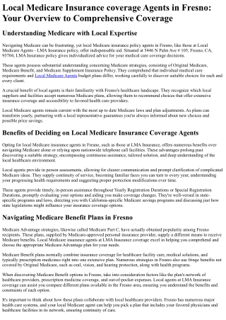 Local Medicare Agents
