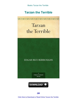 Books Tarzan the Terrible