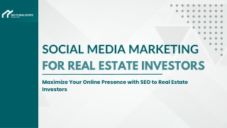 Social Media Marketing for Real Estate Investors: Boost Your SEO with SEO to Rea