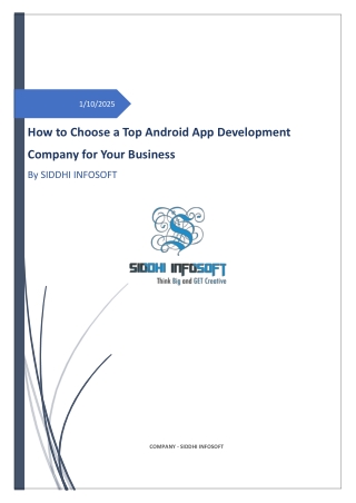 How to Choose a Top Android App Development Company for Your Business PDF