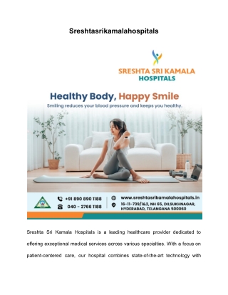 Sreshtasrikamalahospitals