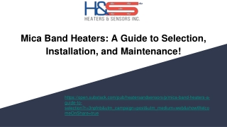 Mica Band Heaters: How to Select, Install, and Maintain for Longevity!