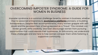 Overcoming Imposter Syndrome: A Guide for Women in Business