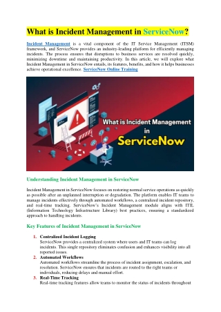 Top ServiceNow Course - ServiceNow Certification Training