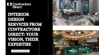 Best Interior Design Services in Dubai| Contractors Direct| Nearby Top Interior