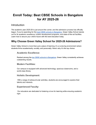 Enroll Today_ Best CBSE Schools in Bangalore for AY 2025-26