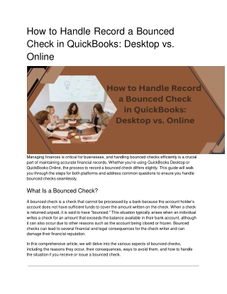 How to Handle Record a Bounced Check in QuickBooks_ Desktop vs-1