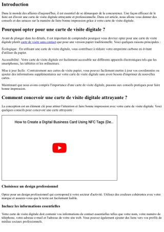 Comment faire bonne impression grâce à sa carte de visite digitale ?