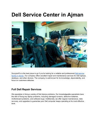 Dell Service Center in Ajman