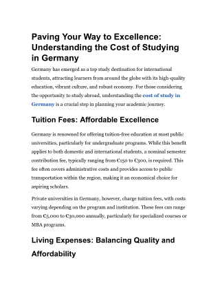 Paving Your Way to Excellence_ Understanding the Cost of Studying in Germany