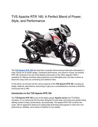 TVS Apache RTR