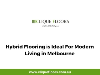 Hybrid Flooring is Ideal For Modern Living in Melbourne