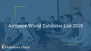 Airspace World Exhibitor List 2025