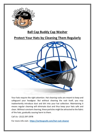 Hat Cleaning Rack Keep Your Caps Fresh and Perfect