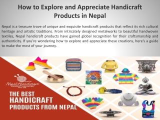 How to Explore and Appreciate Handicraft Products in Nepal