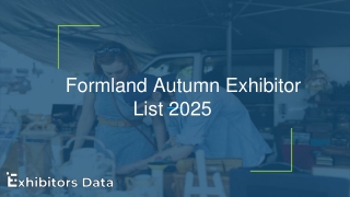 Formland Autumn Exhibitor List 2025