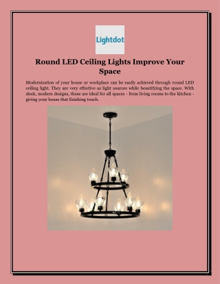 Round LED Ceiling Lights Improve Your Space