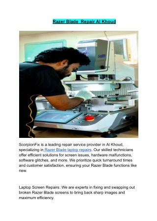 Razer Blade  Repair Al Khoud