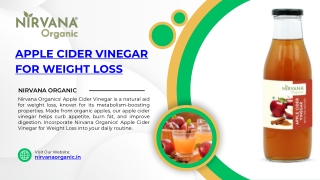 apple cider vinegar for weight loss - nirvana organic