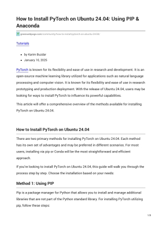 How to Install PyTorch on Ubuntu 24.04_ Using PIP & Anaconda