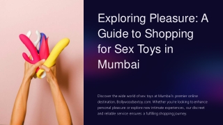 Exploring Pleasure: A Guide to Shopping for Sex Toys in Mumbai