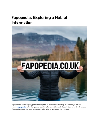 Fapopedia_ Exploring a Hub of Information