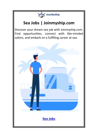 Sea Jobs  Joinmyship.com