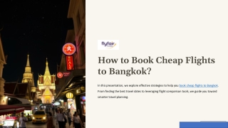 Book cheap flights to Bangkok.