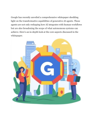 Exploring Google’s Whitepaper on Generative AI Agents