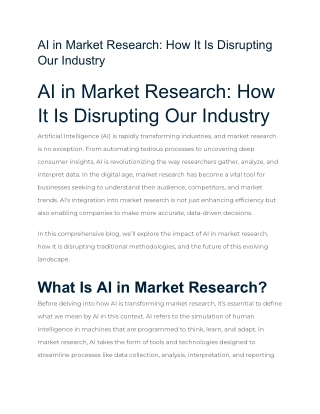 AI in Market Research_ How It Is Disrupting Our Industry