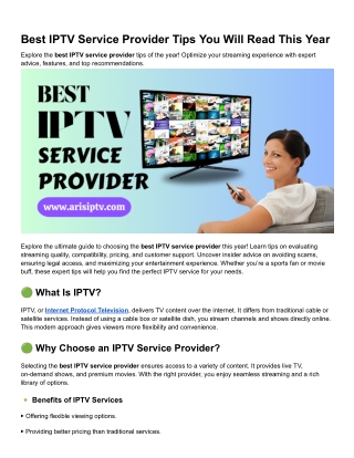 Best IPTV Service Provider Tips You Will Read This Year