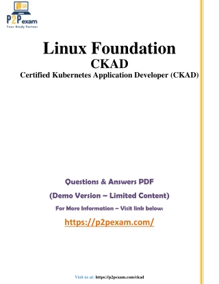 Certified Kubernetes Application Developer Q&A Guide PDF