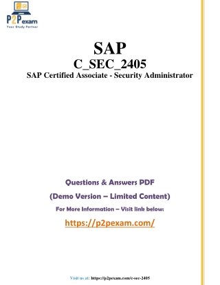 SAP Certified Associate - Security