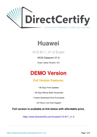 "Simple Q&A PDF for H12-811_V1.0 Exam Preparation Guide"
