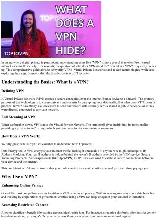 What is a VPN Name? Decoding Terminologies and Their Importance in IT Security