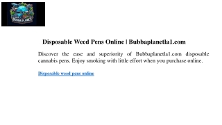 Disposable Weed Pens Online  Bubbaplanetla1.com