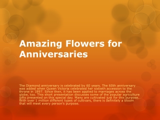 Amazing Flowers for Anniversaries