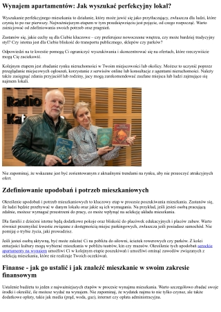 Wynajem mieszkań: Jak znaleźć idealny lokal?