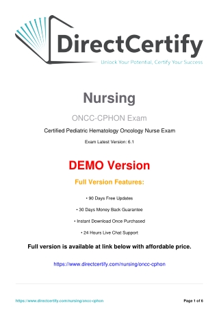 "Simple Q&A PDF for ONCC-CPHON Exam Preparation Guide"