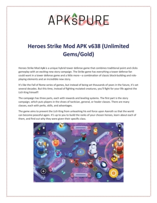 Heroes Strike Mod APK v638 (Unlimited Gems/Gold)